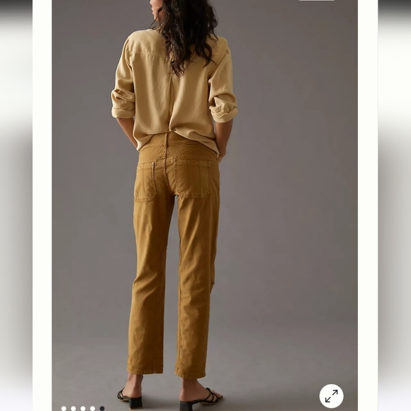 New Anthropologie Pilcro The Wanderer  Low Rise Pants Sz 25 Khaki/Sand - Picture 5 of 16